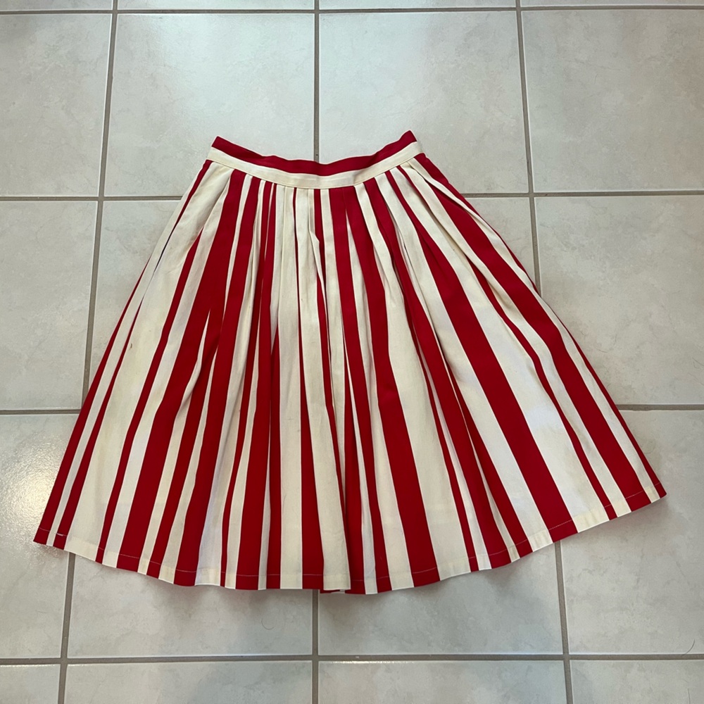 Modcloth red and white striped skirt